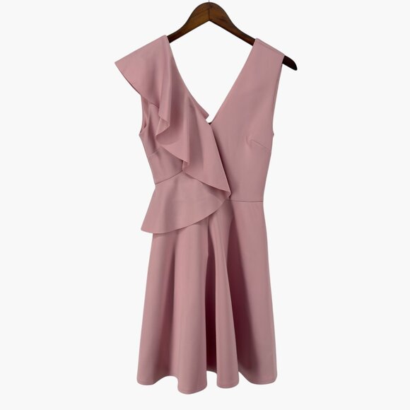 Ted Baker Lantaa Light Pink Ruffle Mini Dress Size 0 - Picture 2 of 8